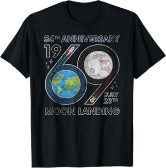 Vintage 1969 Apollo 11 Moon Landing 56th Anniversary Tee T-Shirt
