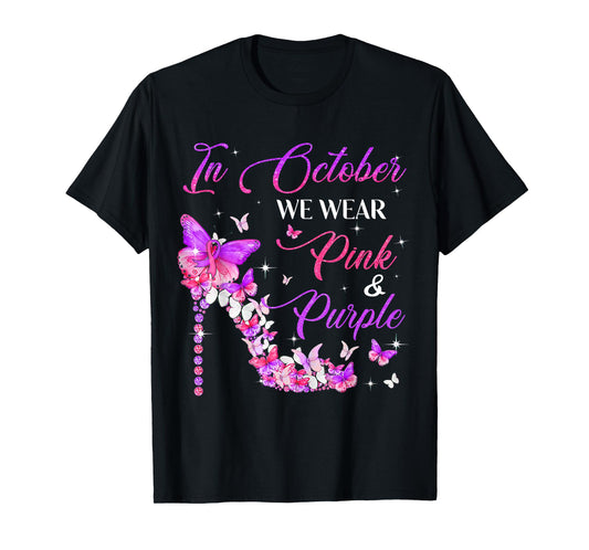Butterfly Domestic Violence & Breast Cancer Awareness T-Shirt