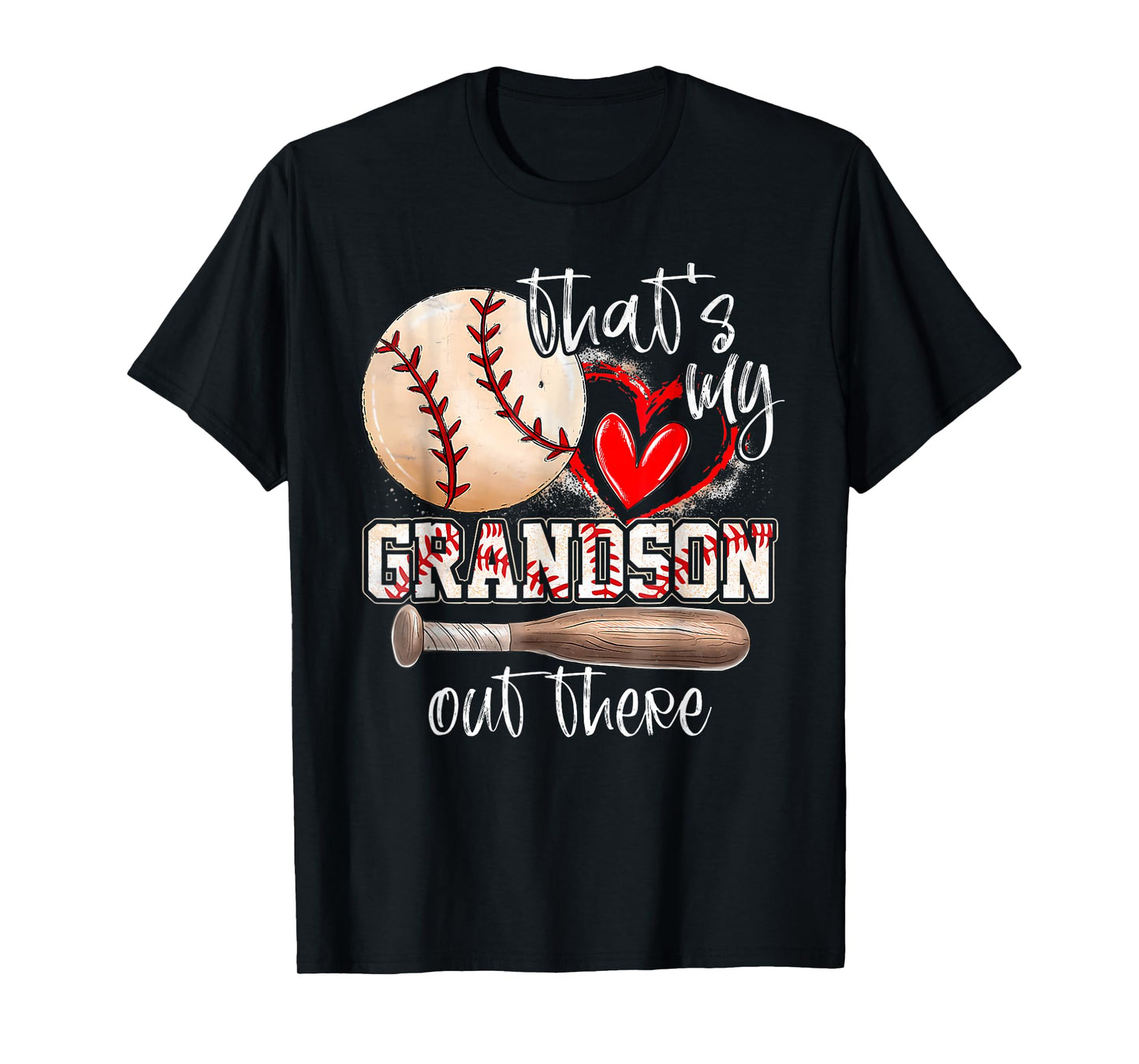 That'S My Grandson Out There Baseball Grandma Mothers Day T-Shirt