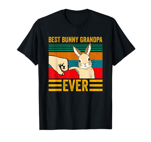 Best Bunny Grandpa Ever Rabbit Lover Father Pet Rabbit T-Shirt