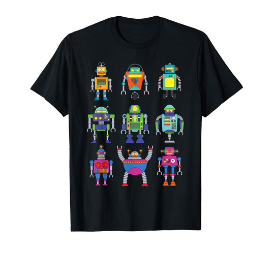 Robot Art For Boys Kids Toddler Science Robotics Engineer T-Shirt