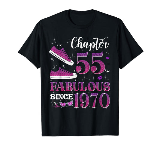 Chapter 55 Fabulous Since 1970 55Th Birthday Girl Lady T-Shirt