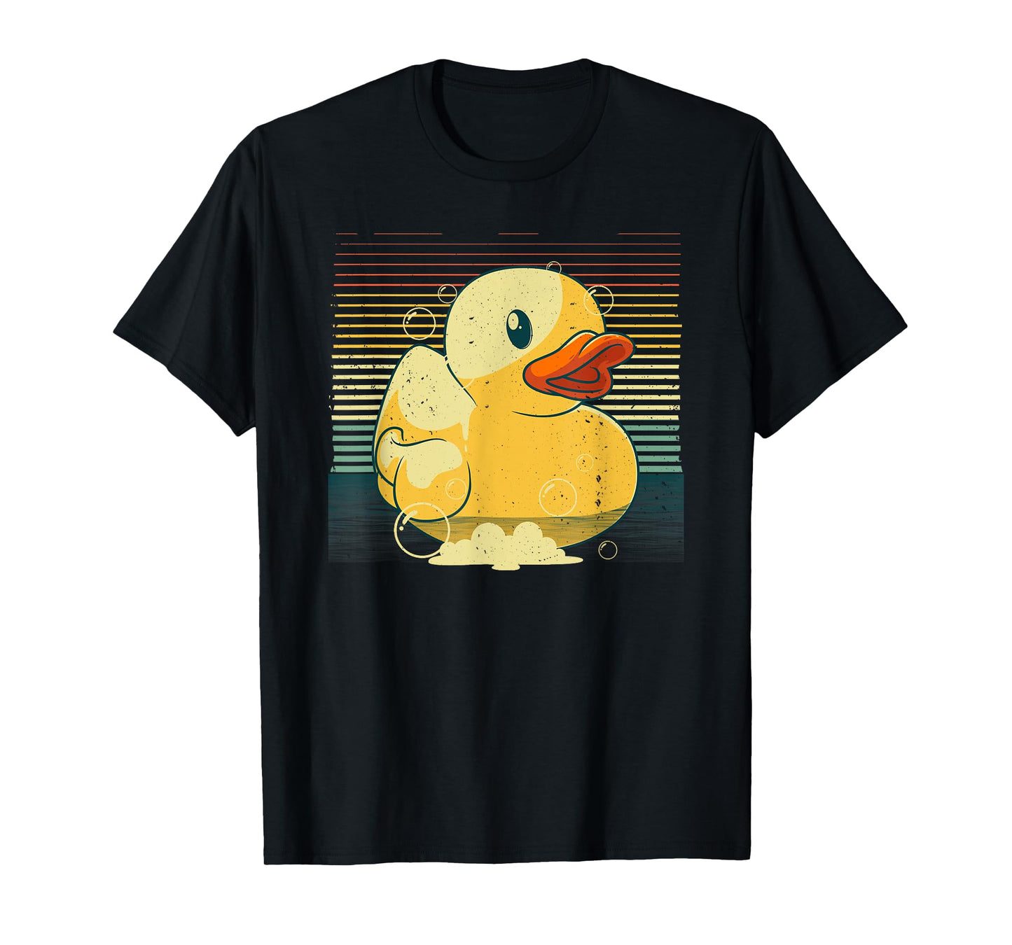 Vintage Rubber Duck Art For Kid Men Women Rubber Ducky Lover T-Shirt