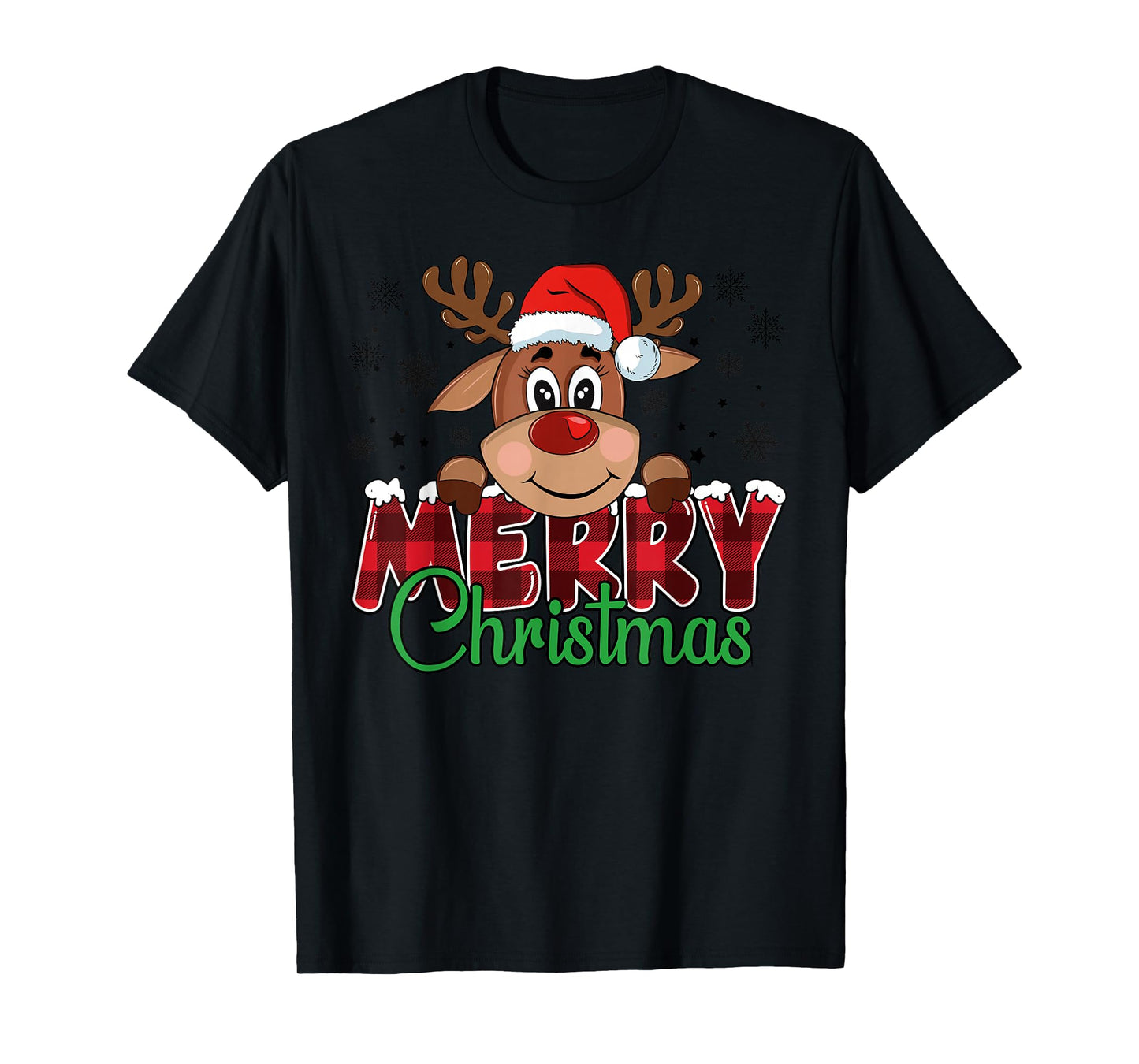 Merry Christmas Reindeer Men Women Family Matching Reindeer T-Shirt