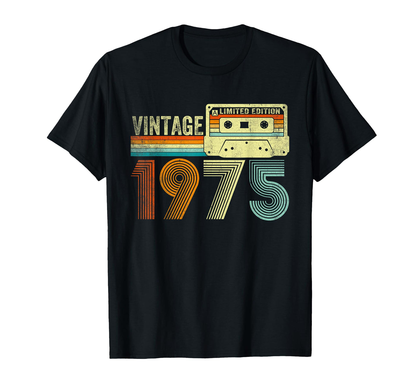 Vintage 1975 Cassette Tape 50th Birthday Gifts 50 Years Old T-Shirt