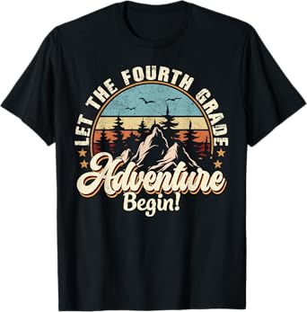 Back To School Let The 4th Grade Adventure Begin T-Shirt
