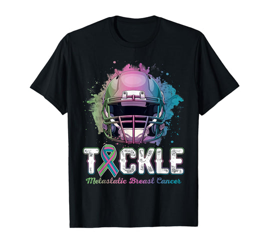 Tackle Metastatic Breast Cancer Awareness Day Football Women T-Shirt