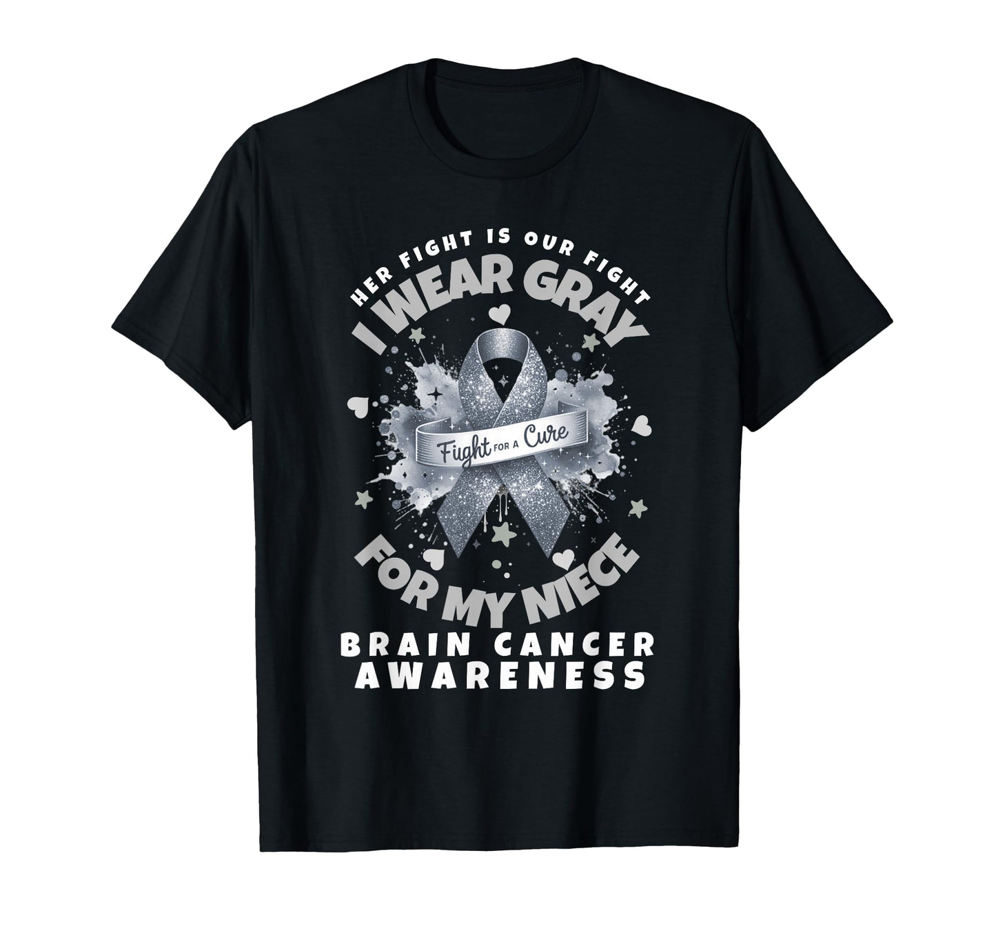 Brain Cancer Wear Gray In May For My Niece Glioblastoma T-Shirt
