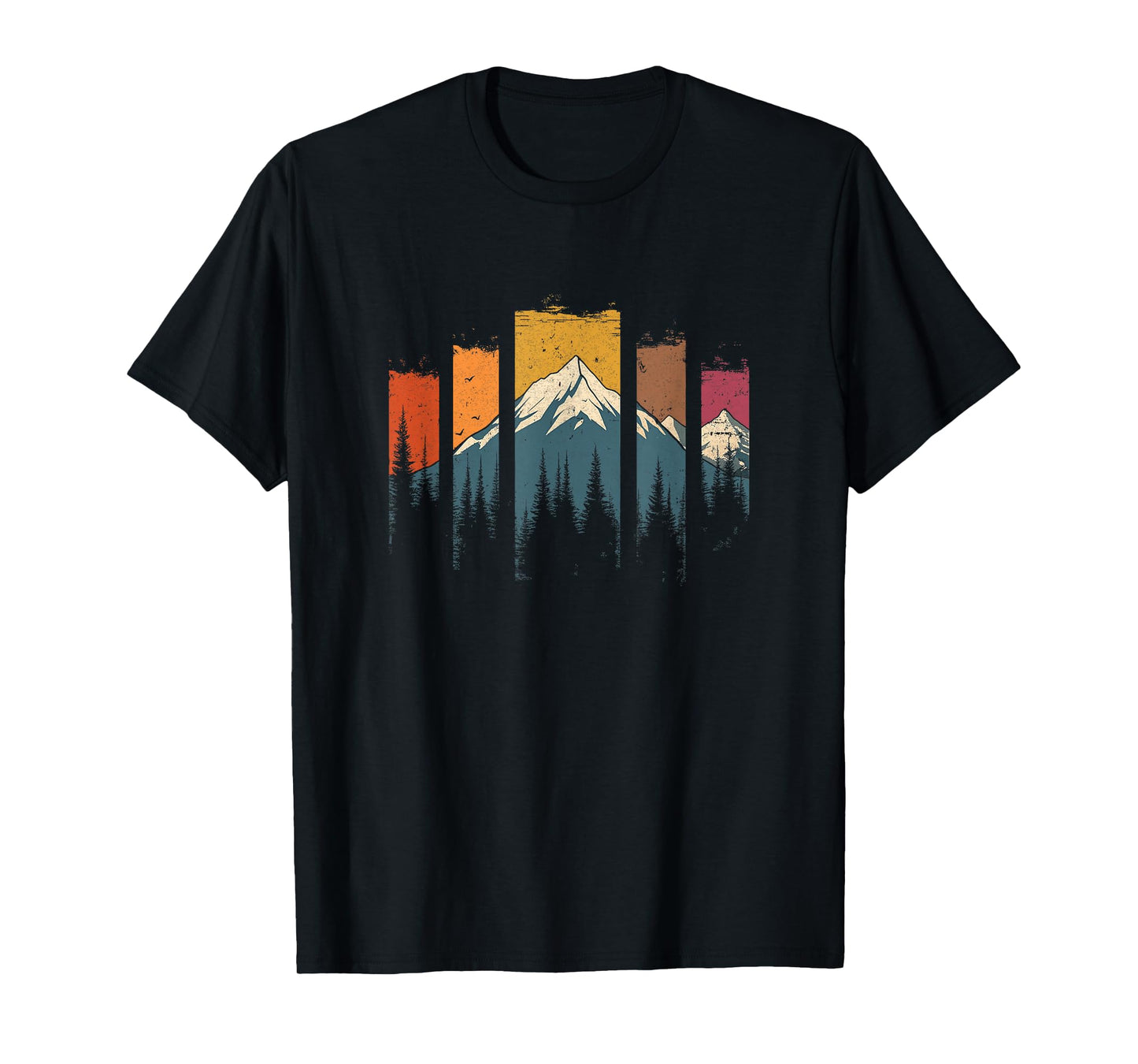 Wildlife Forest Nature Trees Retro Outdoors Mountains Hiking T-Shirt