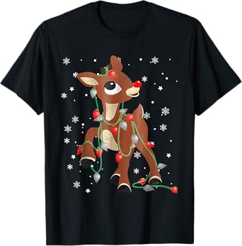 Cute Rudolph The Red Nose Reindeer For Kids And Christmas T-Shirt