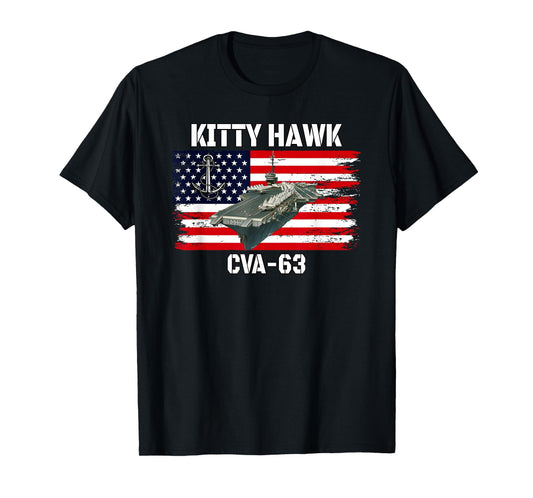USS Kitty Hawk CVA-63 Aircraft Carrier Veterans Day Father T-Shirt