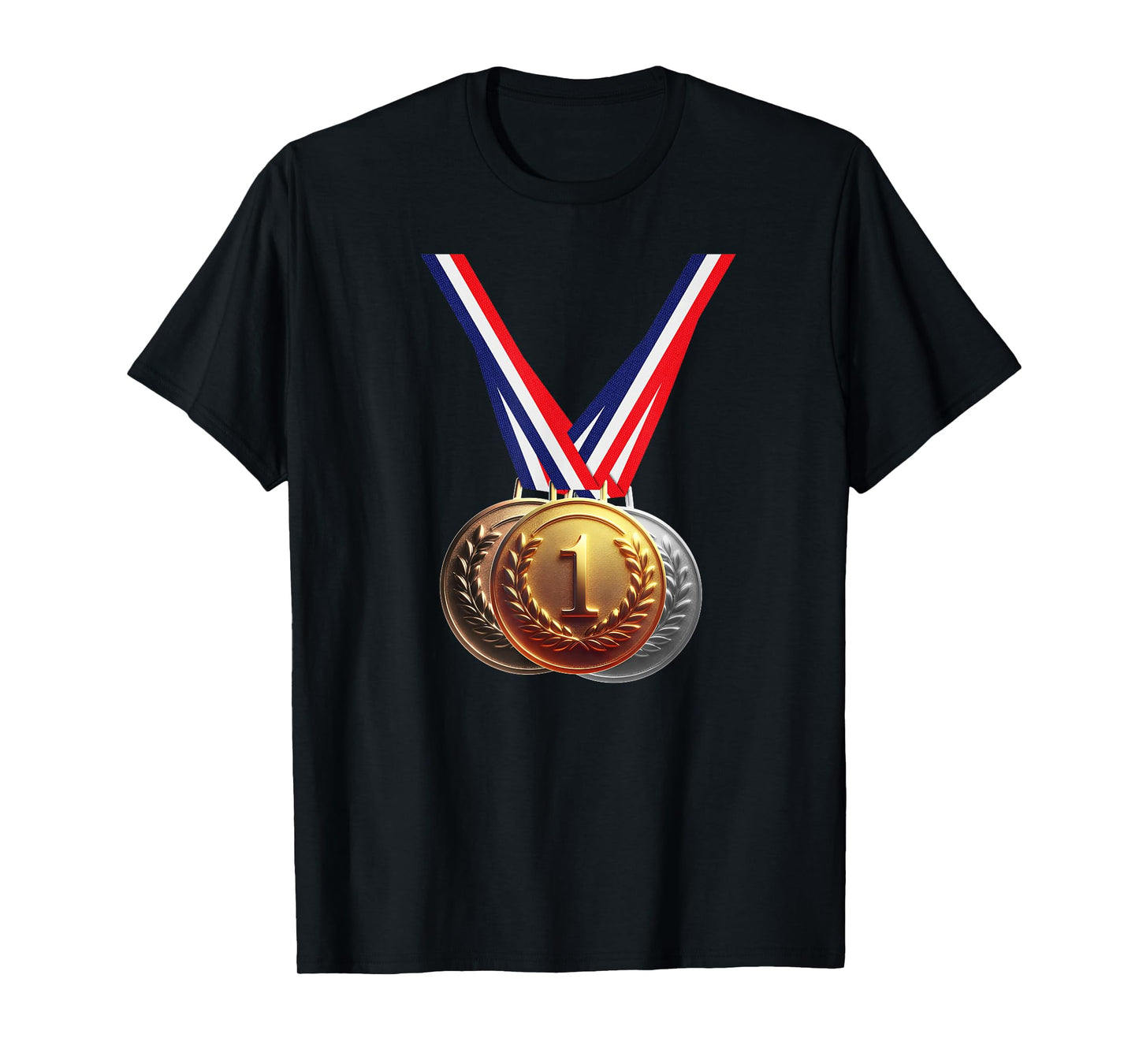 Golden Medal Medals for Winners School Team and Champions T-Shirt