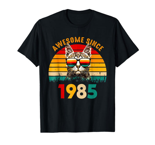 Awesome Since 1985, 1985 Retro Cool Cat T-Shirt