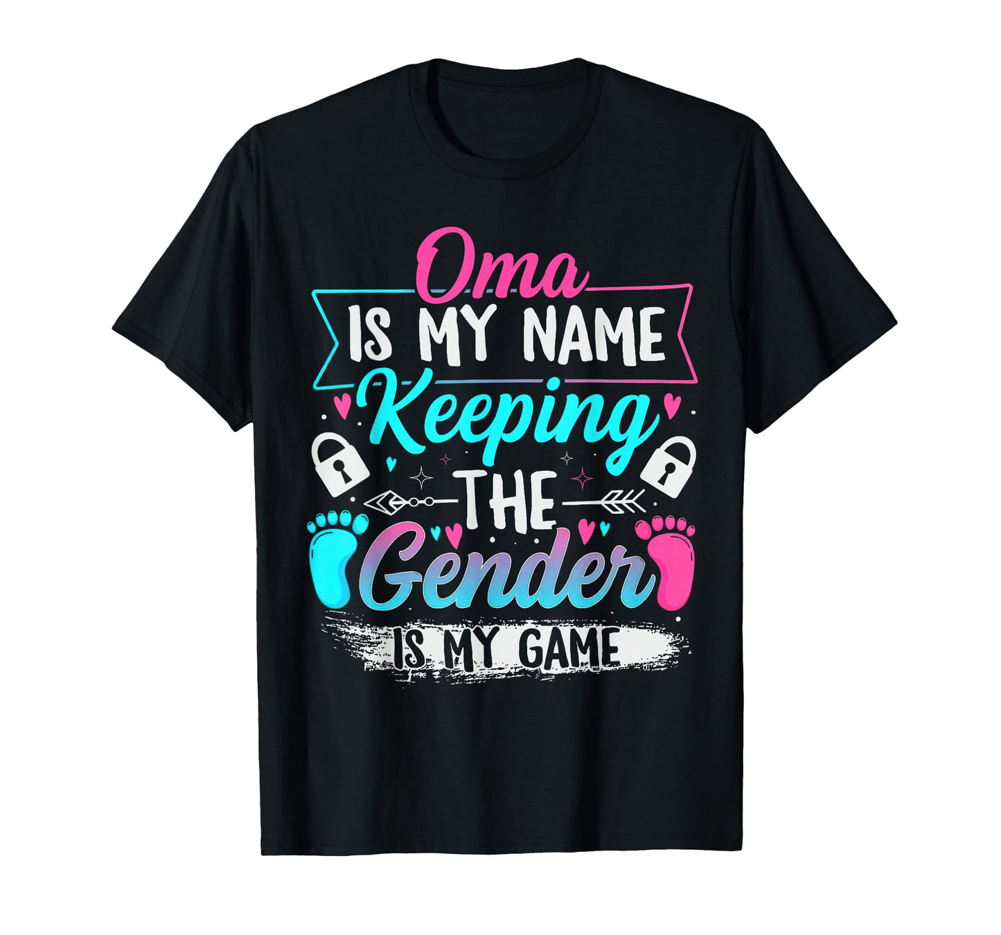 Gender Reveal Keeper of The Gender Oma Baby Shower T-Shirt
