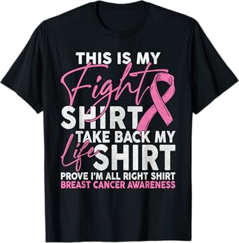 This Is My Fight Breast Cancer Fighter Pink Boxing Glove T-Shirt