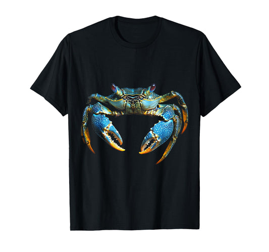 Crab Animal Motif Blue Eyes Illustration Crab T-Shirt
