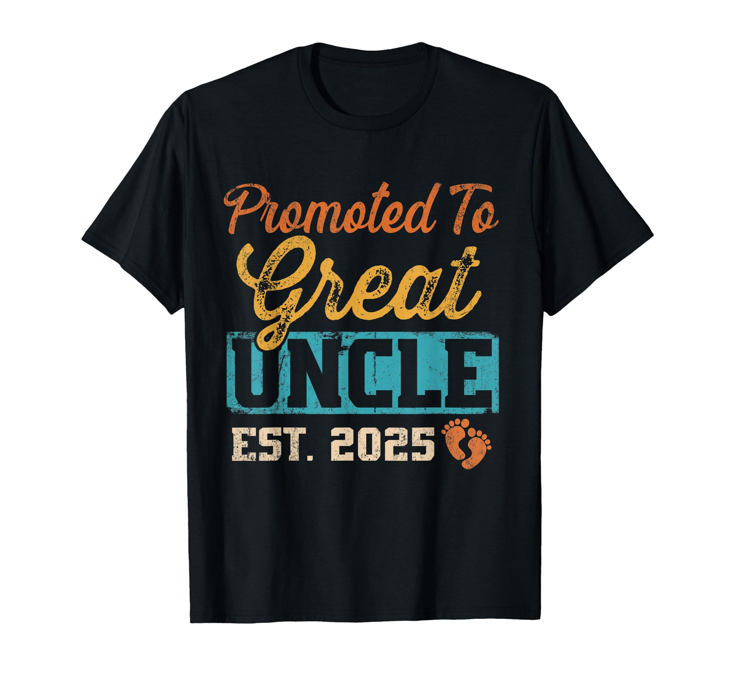 Retro Promoted To Great Uncle Est 2025 T-Shirt