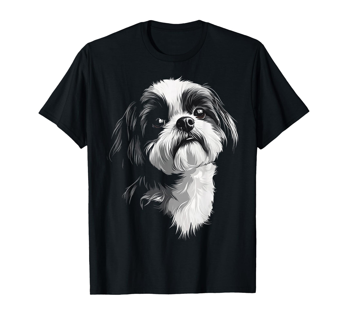 Shih Tzu Dog Motif Pet Illustration Shih Tzu T-Shirt