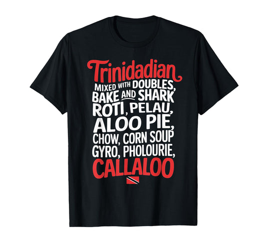 Bake Roti Pelau Trinidad And Tobago Flag Trinidadian T-Shirt