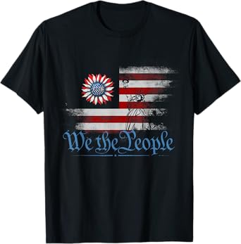 American Flag USA 4th of July We The People Patriotic Tee T-Shirt