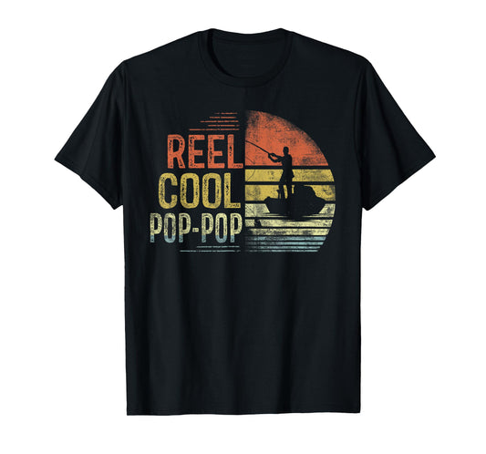 Reel Cool Pop-Pop Fishing Gifts Pop-Pop Birthday Vintage T-Shirt