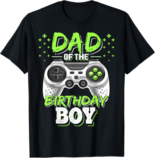 Dad of the Birthday Boy Matching Video Gamer Birthday Party T-Shirt