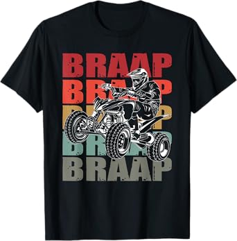 Funny Four Wheeler Quad Riding ATV Rider Racing Vintage Gift T-Shirt