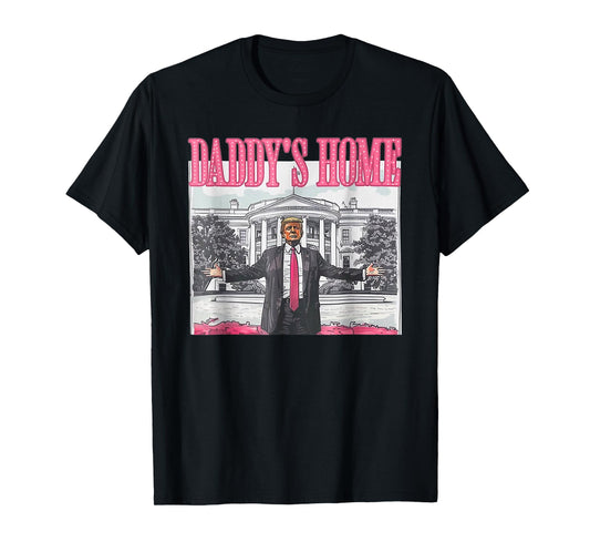 Trump 2024 Take America Back Daddy's Home Trump Pink 2024 T-Shirt