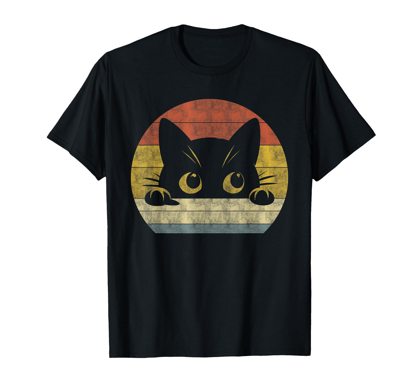 Cute Cat Shirt Retro Cat Owner Funny Cat Lovers T-Shirt for Men Women Kids