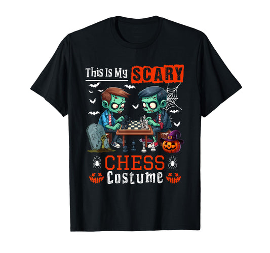 My Scary Chess Costume Horror Halloween Player Kids T-Shirt
