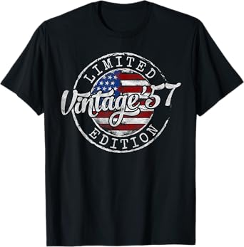 Vintage 1957 68th Birthday Gifts For Men Women 68 Year Old T-Shirt