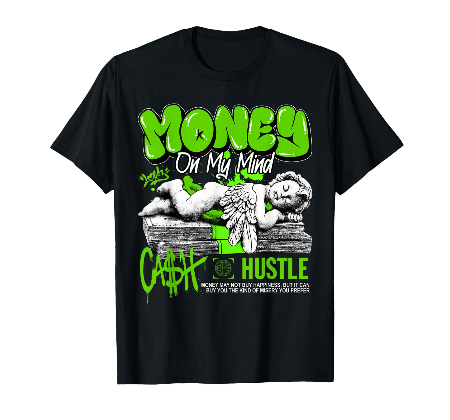 Money Cash Foamposite Black Green Matching Tee For Men Women T-Shirt