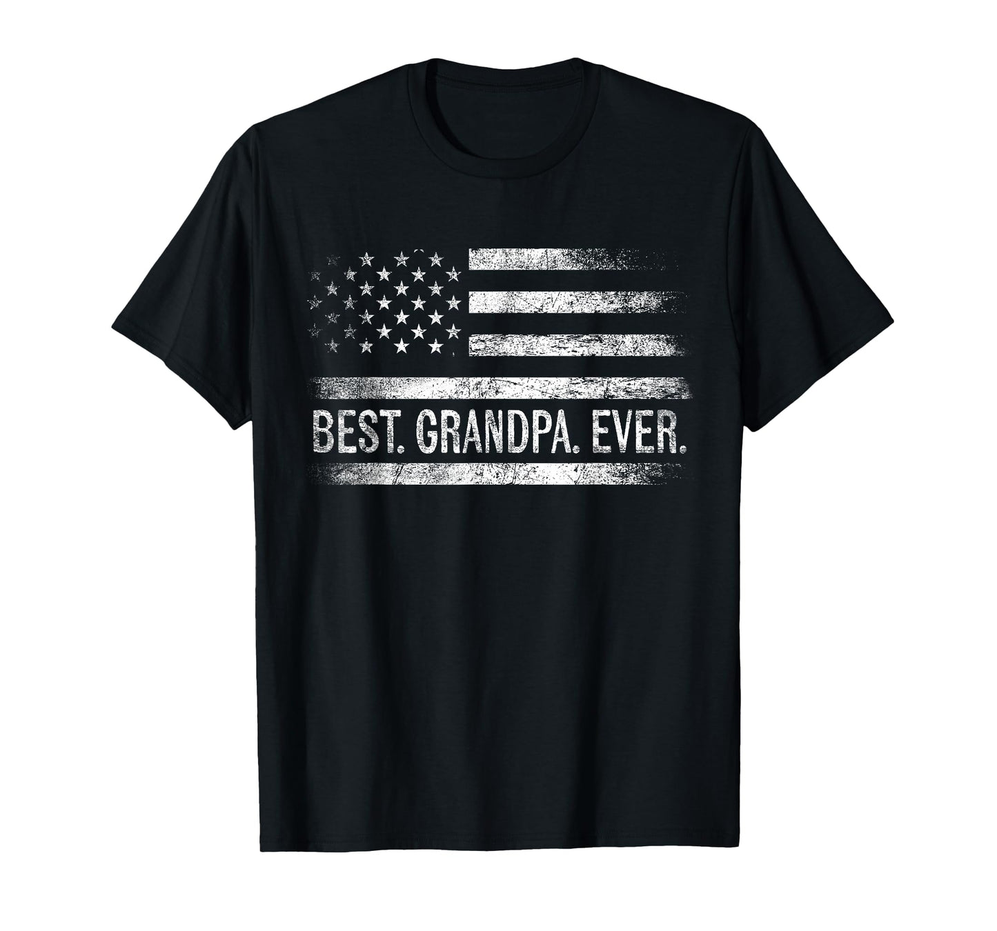 Best Grandpa Ever American Flag Gifts Grandpa Father's Day T-Shirt
