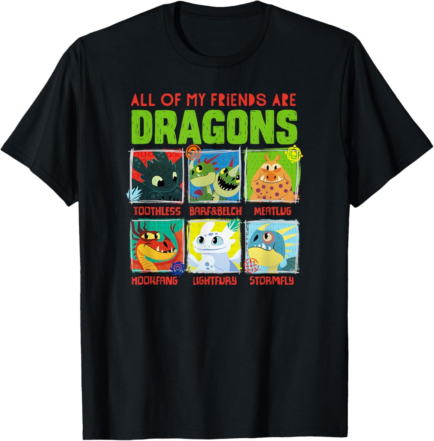 How To Train Your Dragon 3 Hidden World Dragon Friends T-Shirt