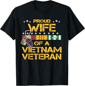 Proud Wife Of A Vietnam Veteran My Husband Is A Hero T-shirt T-Shirt