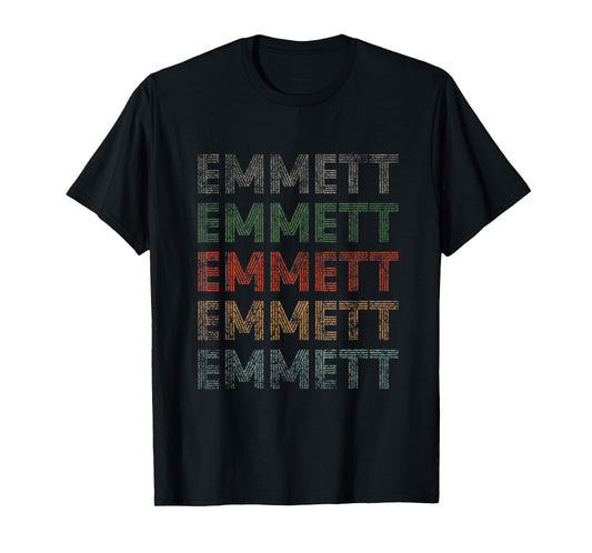Emmett First Name Grunge Style Vintage Retro T-Shirt