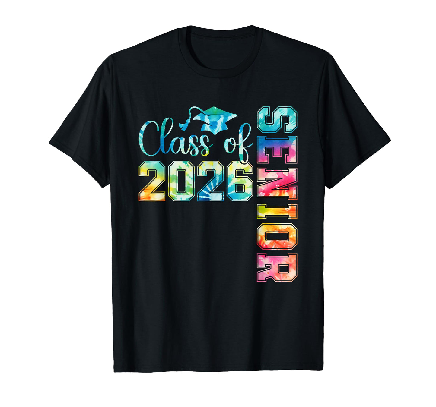 Senior 2026 Class of 26 Tie Dye Funny Graduation 2026 Gifts T-Shirt