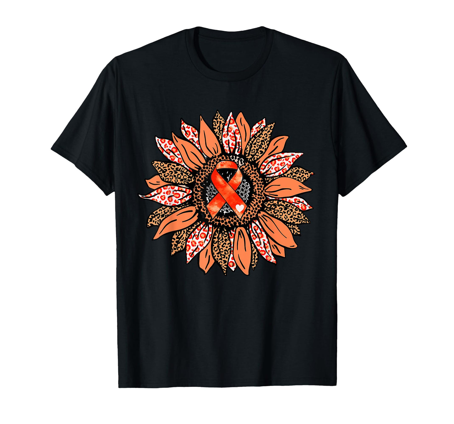 Sunflower Motivational Support Leukemia Awareness Men Women T-Shirt