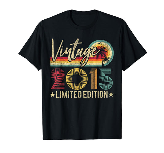 Limited Edition - Vintage 2015 10th Birthday 10 Years Old T-Shirt
