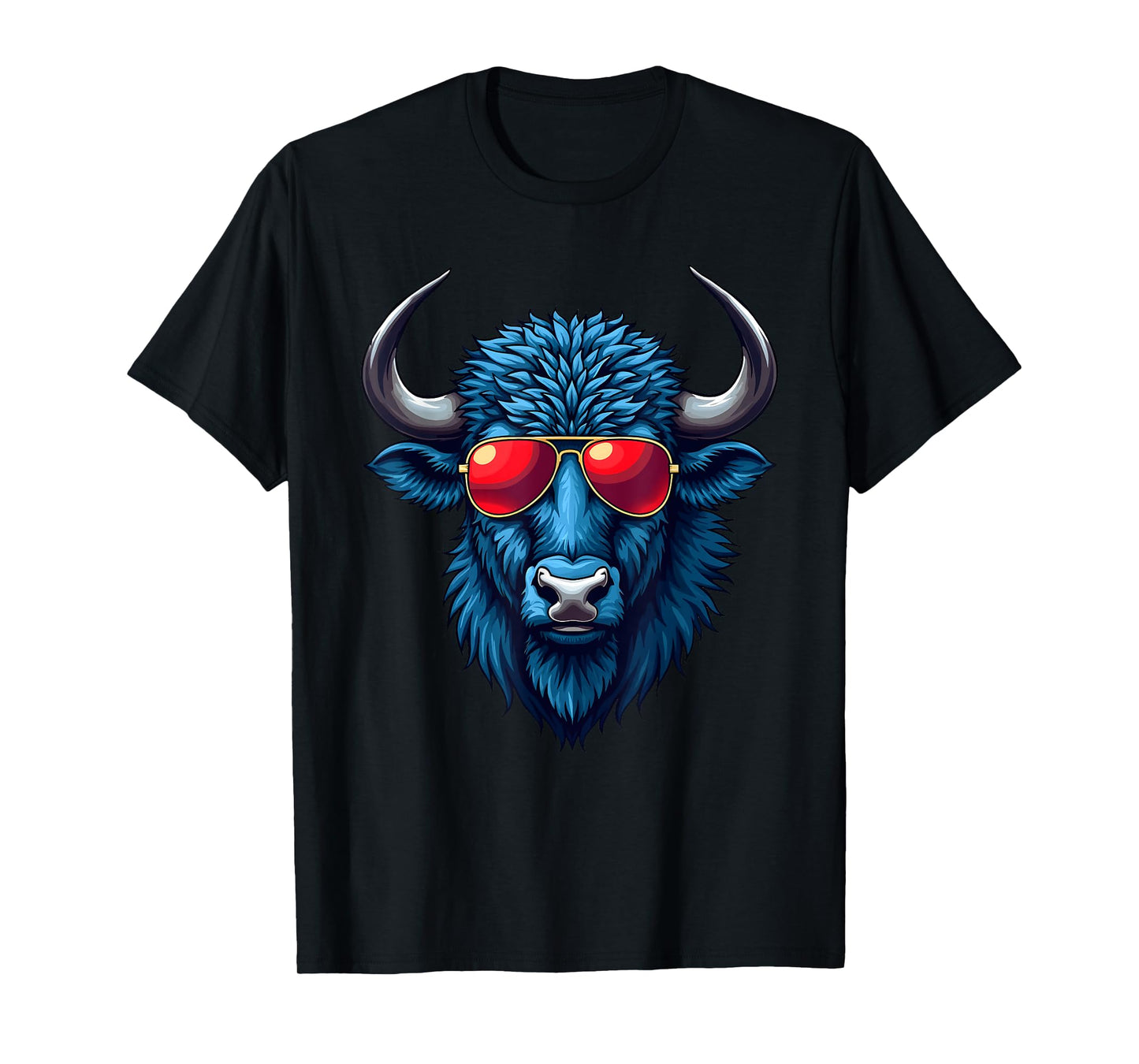 Buffalo with Sunglasses Tee Retro Vintage Design Buffalos T-Shirt