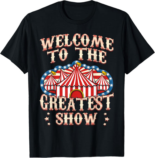 Circus Party Gift Clown Lion Fire Ring Acrobat Funny T-Shirt