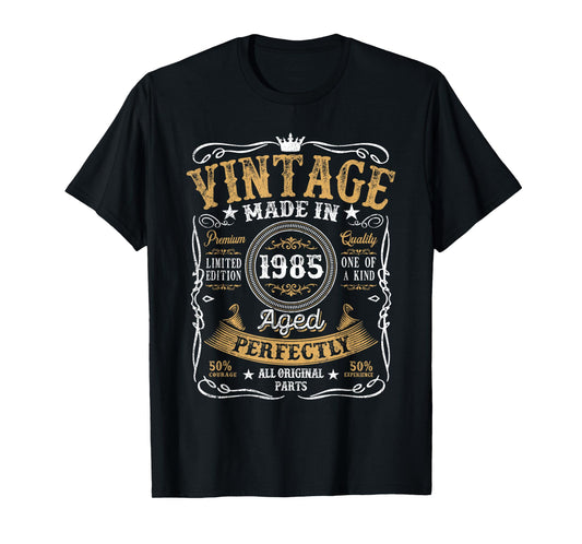 40 Years Old Vintage 1985 Born In 1985 40th Birthday Gifts T-Shirt