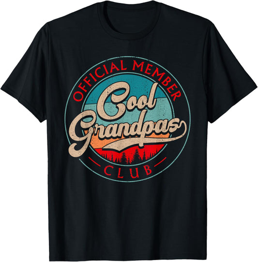 Grandpa Vintage Cool Grandpas Club Official Member Funny T-Shirt