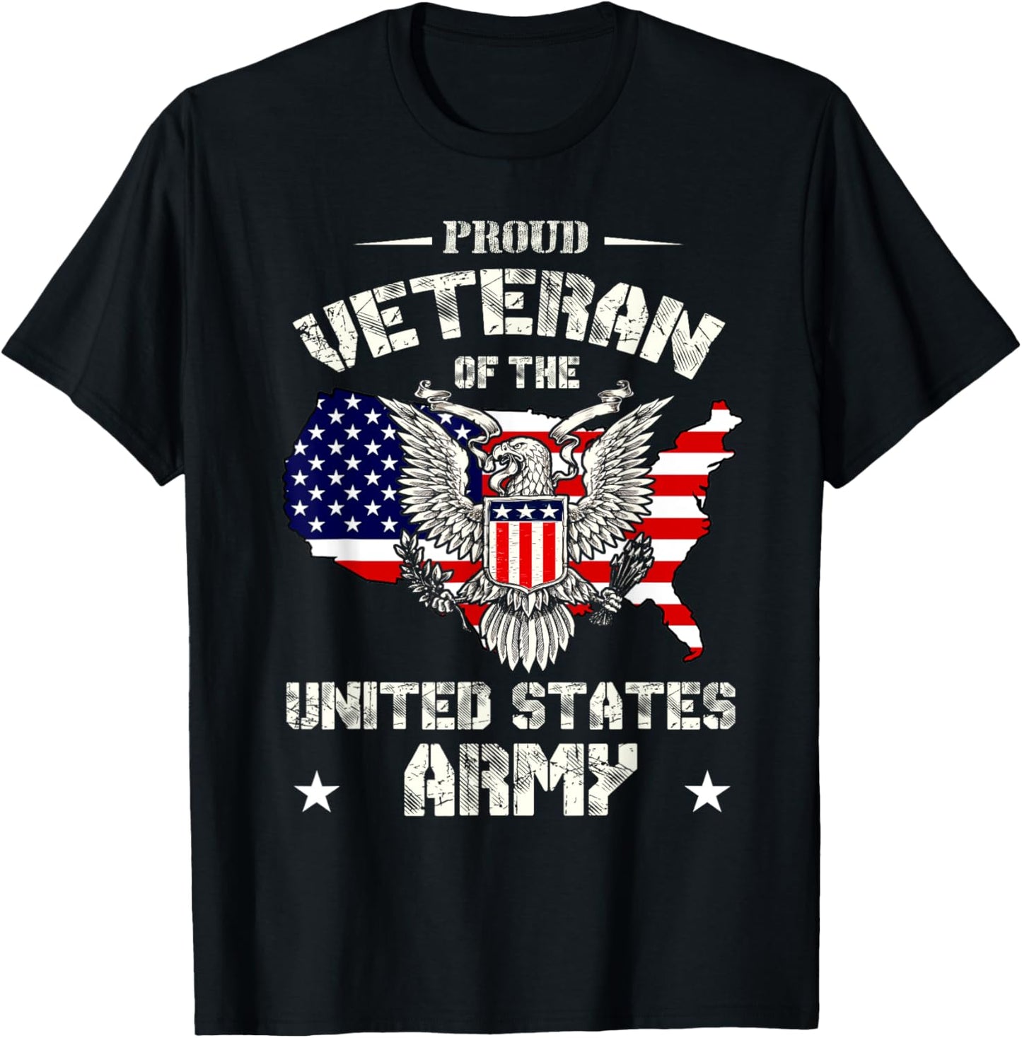 Proud Veteran of the US Army - USA Flag Soldier Veteran T-Shirt