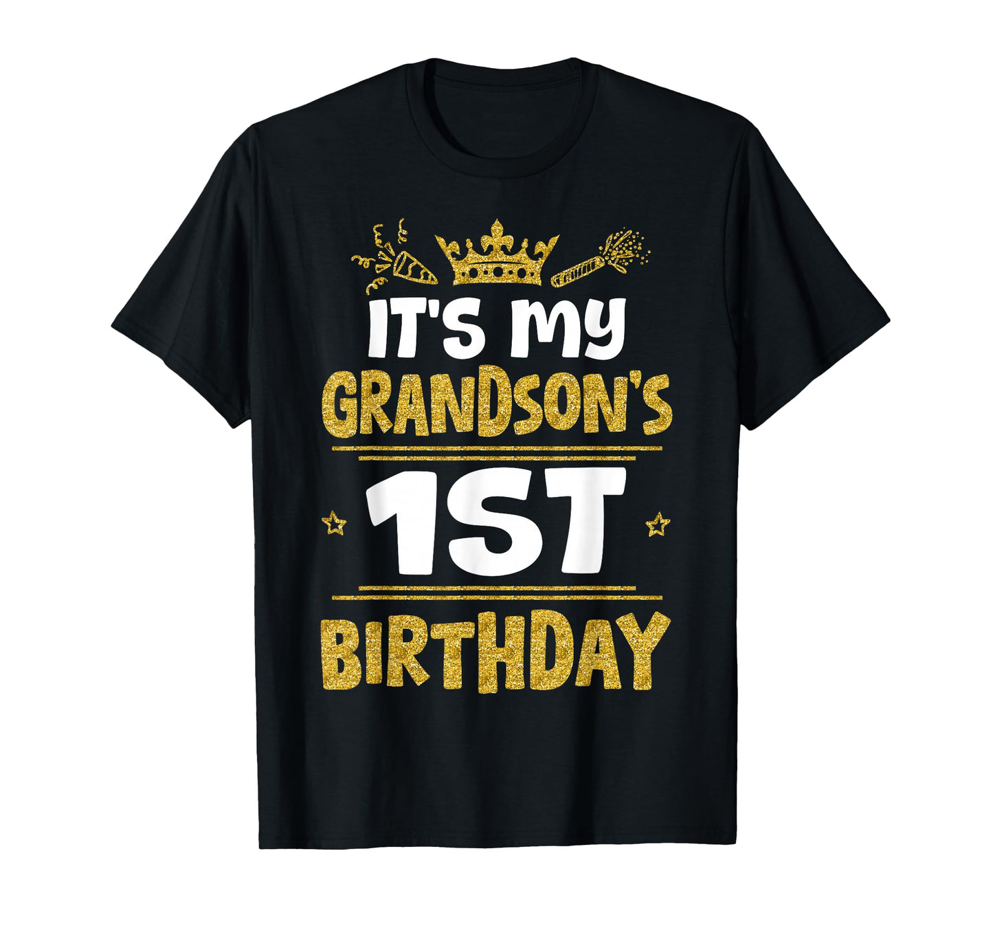 Happy It's My Grandson's 1st Birthday 2024 1 Year Old T-Shirt