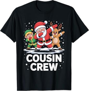 Christmas Cousin Crew Pajamas Kids Girls Toddler Matching T-Shirt