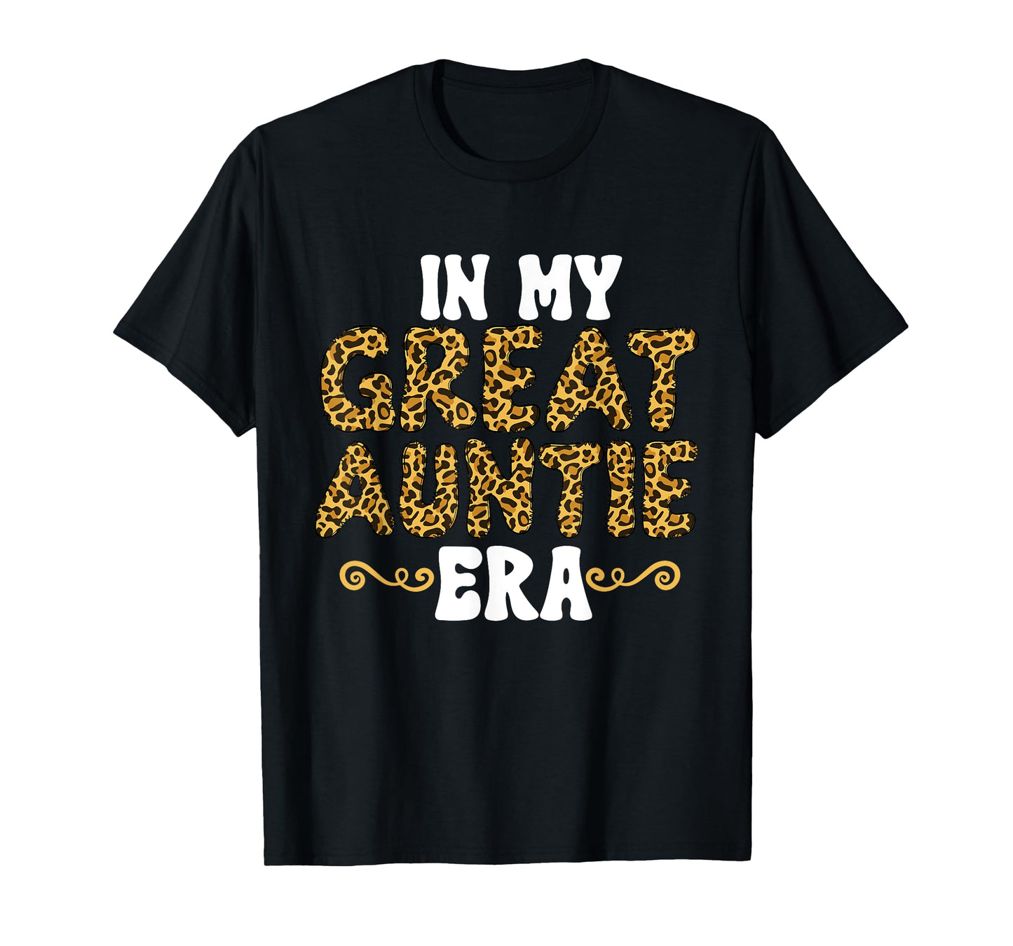 Groovy Leopard Pattern Great Aunt In My Great Auntie Era T-Shirt