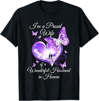 I'm a Proud Wife of a Wonderful Husband in Heaven T-Shirt