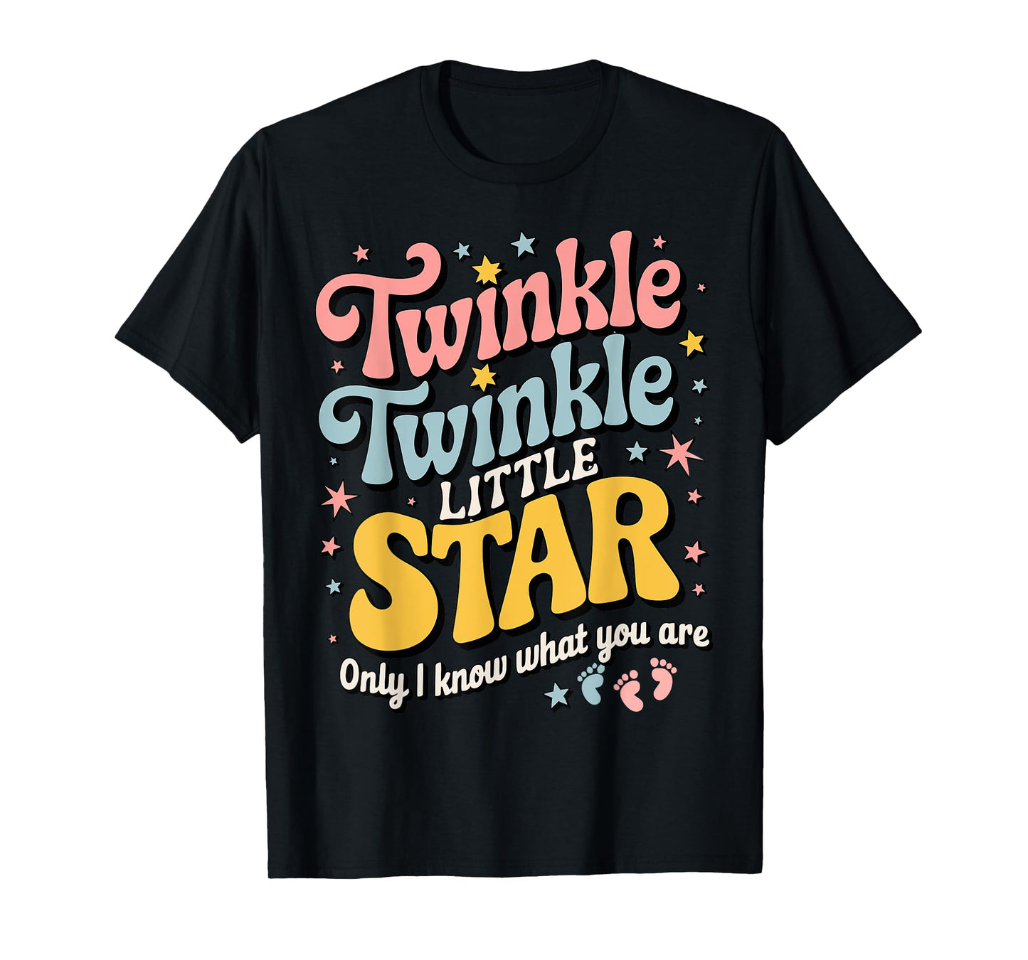 Twinkle Star Gender Keeper Baby Reveal Party Celebration T-Shirt