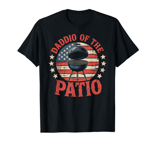 Daddio Of The Patio Dad Grilling BBQ Funny T-Shirt